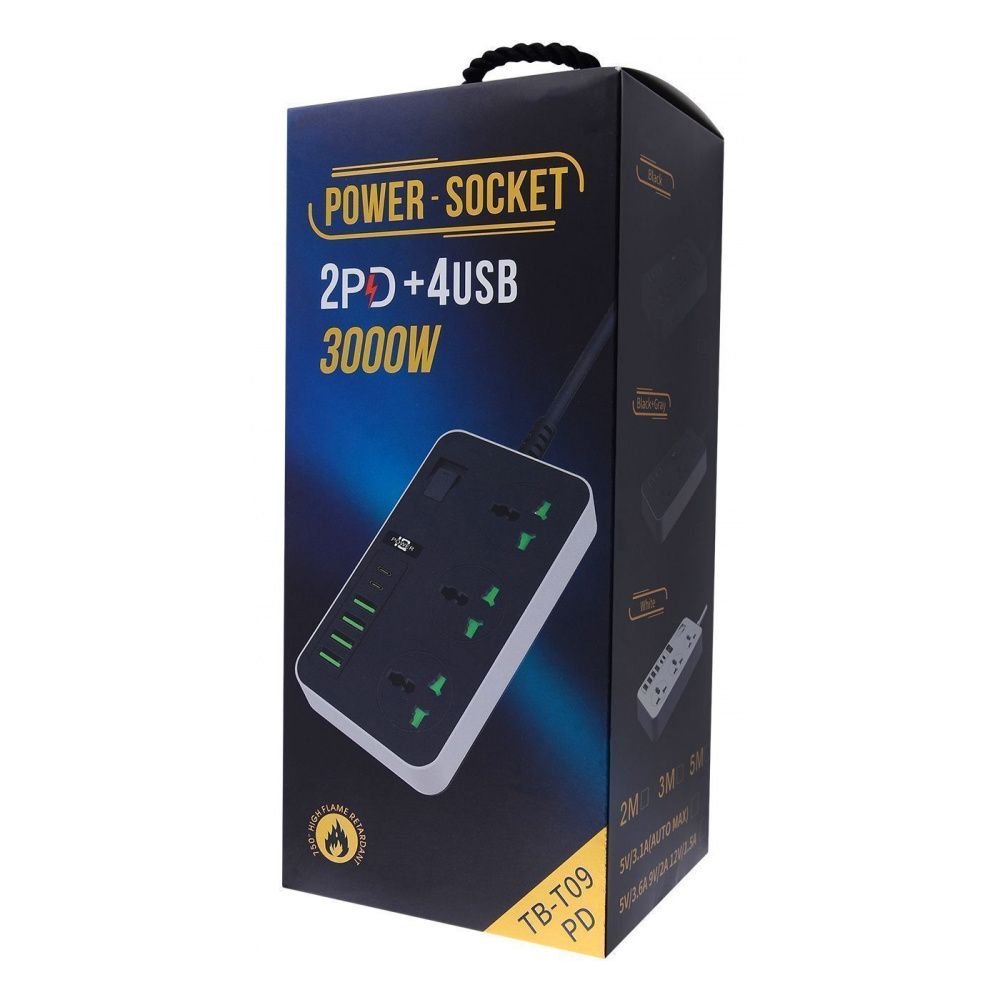 Power Socket 2 PD + 4 USB 3000W 