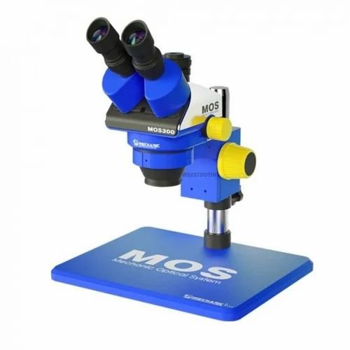 Mechanic MOS300 Stereo Trinocular Microscope 6-45X B11 with Large Base