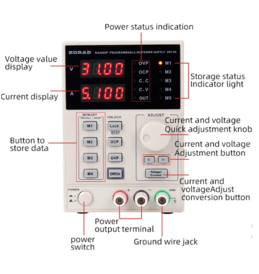 KORAD DC Power Supply KA3005D (30V ~ 5A)