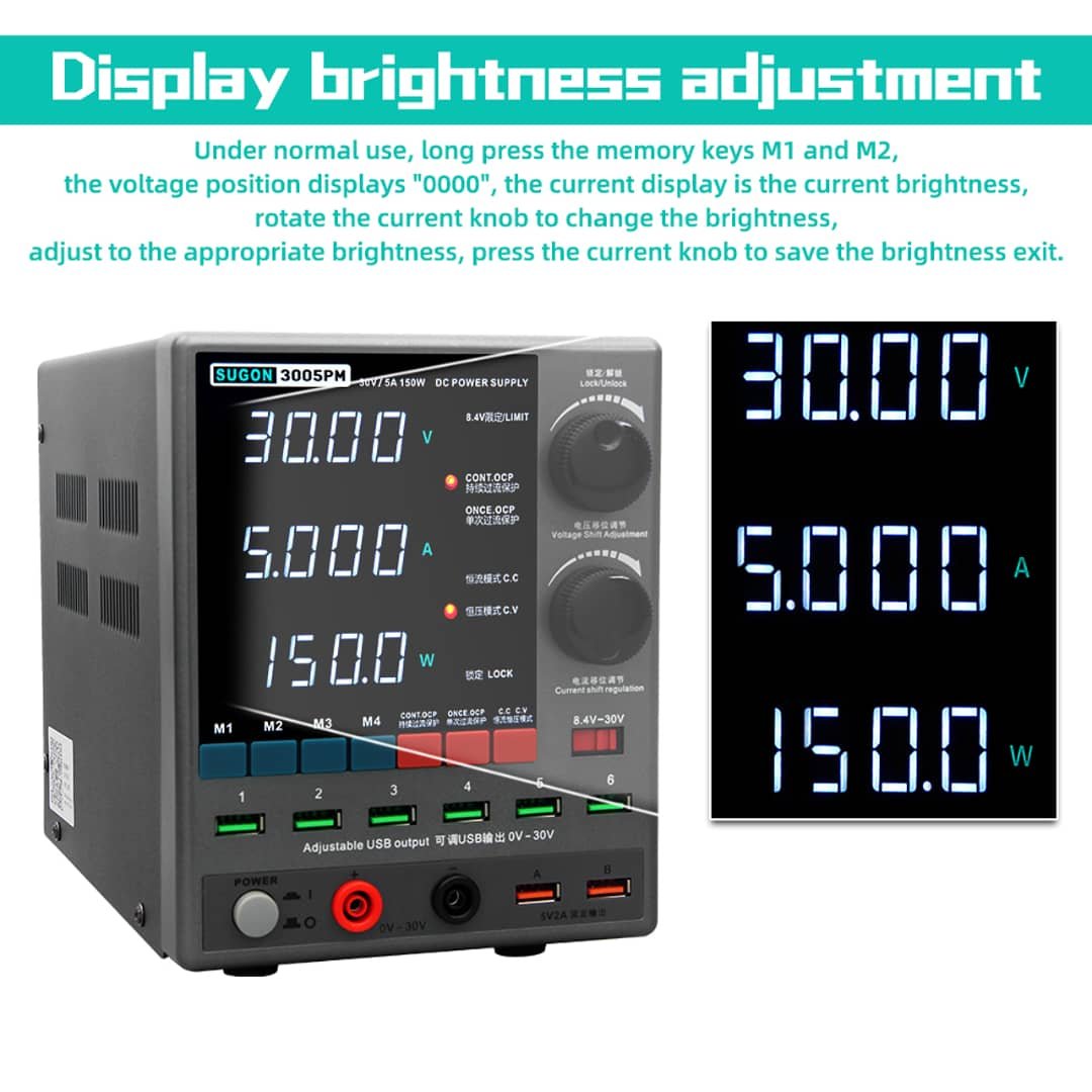 SUGON 3005PM 30V 5A DC Power Supply 4Digit Display